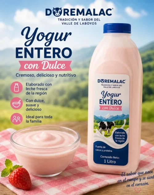 Yogur Entero con Dulce DOREMALAC 1L